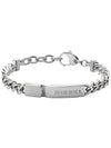 Stacked Stainless Steel Bracelet Silver - DIESEL - BALAAN 3