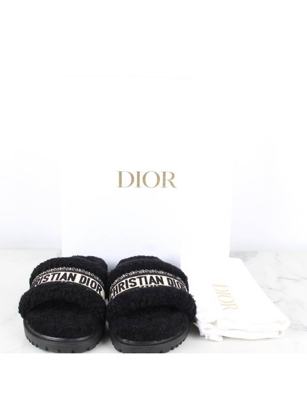 Shearling logo fur mule slippers 37 240 - DIOR - BALAAN 2