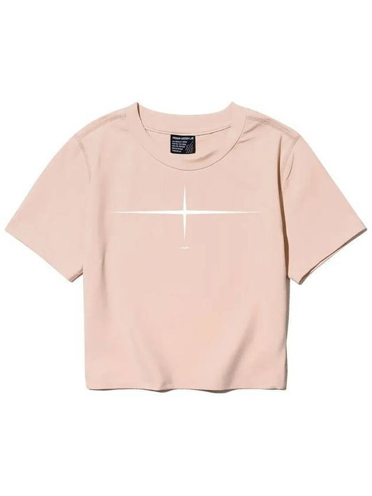 Flat Crop Short Sleeve T Shirt Pink - ELIMENO - BALAAN 1