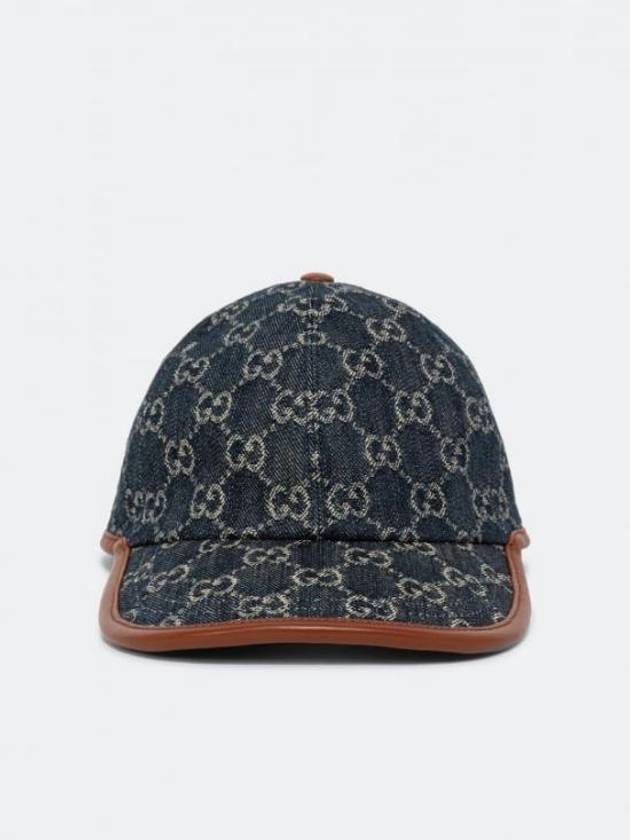 GG Denim Ball Cap Blue - GUCCI - BALAAN 3