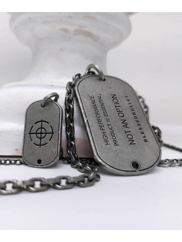 Dog Tag II Chain Necklace Silver - BLESSED BULLET - BALAAN 2