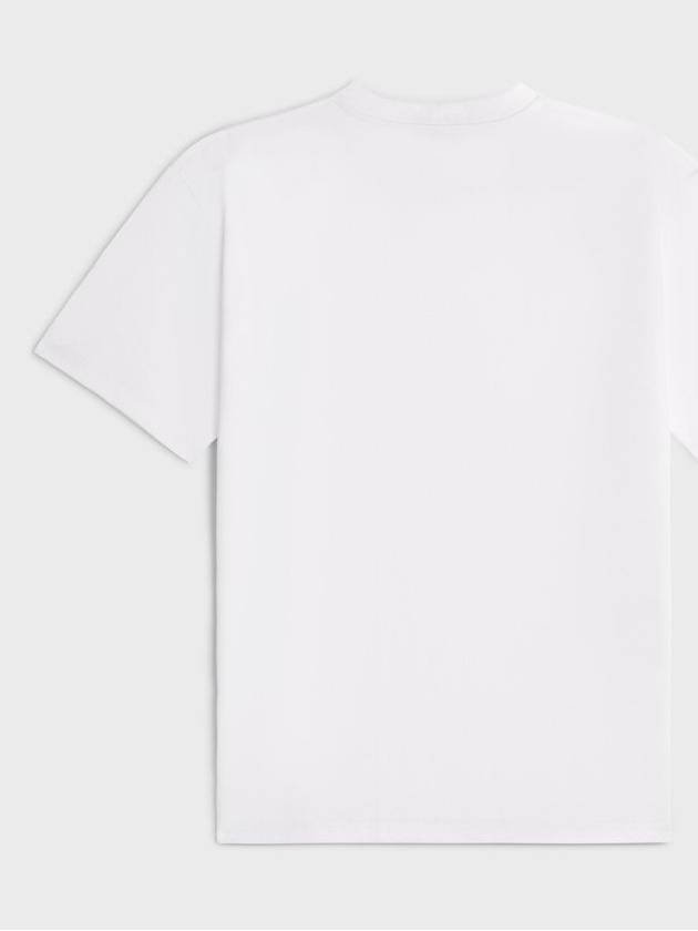 Logo Print Cotton Short Sleeve T-shirt White - CELINE - BALAAN 3