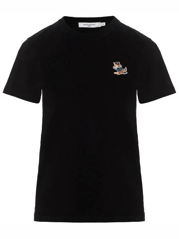 Dressed Fox Patch Short Sleeve T-Shirt Black - MAISON KITSUNE - BALAAN 2