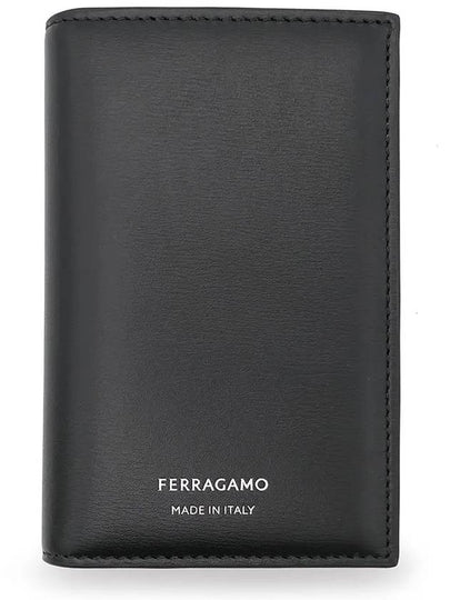 Branded Bi-Fold Card Wallet Black - SALVATORE FERRAGAMO - BALAAN 2