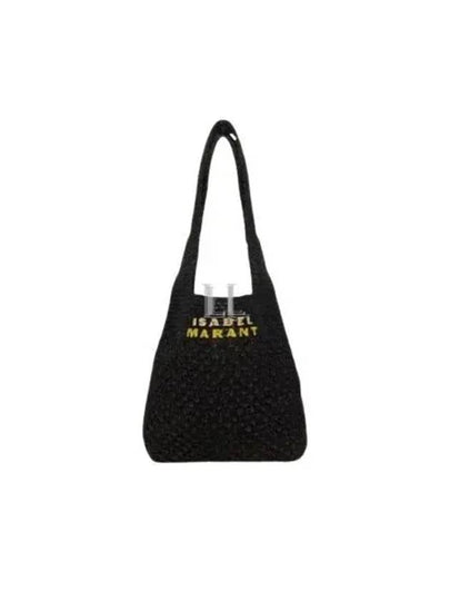 Praia Embroidery Logo Small Shoulder Bag Black - ISABEL MARANT - BALAAN 2