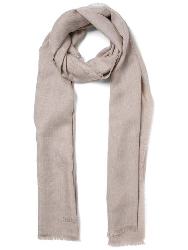 Magico Frayed Edge Scarf Beige - MAX MARA - BALAAN 3