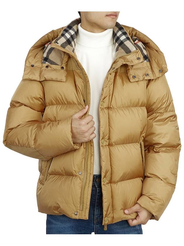 Detachable Sleeve Hooded Padding Beige - BURBERRY - BALAAN 7