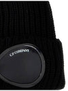 Signature Goggles Wool Beanie Black - CP COMPANY - BALAAN 5