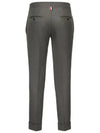 Cropped Tailored Twill Wool Skinny Straight Pants Grey - THOM BROWNE - BALAAN 3