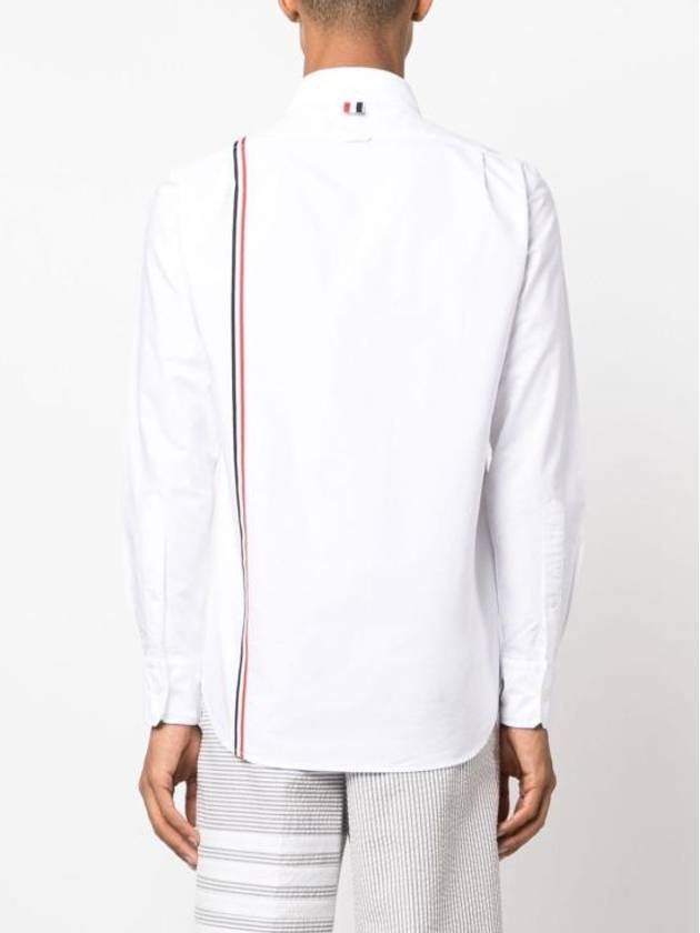 RWB Stripe Cotton Shirt White - THOM BROWNE - BALAAN 5