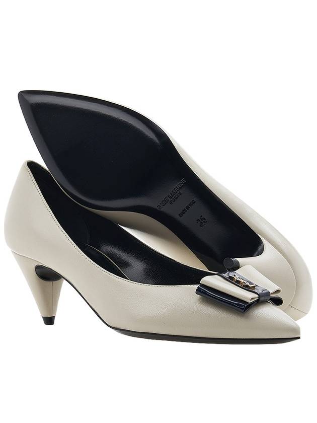 Women's Anais Bow Pumps Ivory - SAINT LAURENT - BALAAN 6