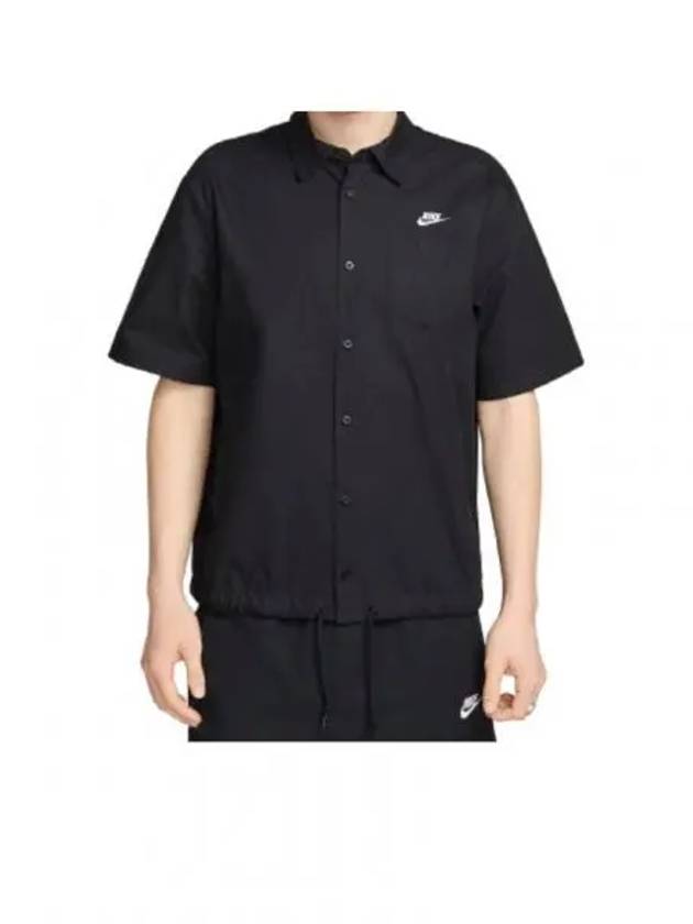 Club Oxford Short Sleeve Shirt Black - NIKE - BALAAN 1