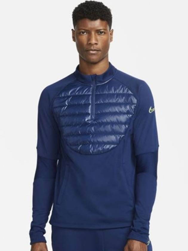 Therma-Fit Academy Winter Warrior Drill Long Sleeve T-Shirt Blue Void - NIKE - BALAAN 2