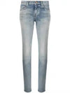 Low Rise Denim Jeans Blue - SAINT LAURENT - BALAAN 3