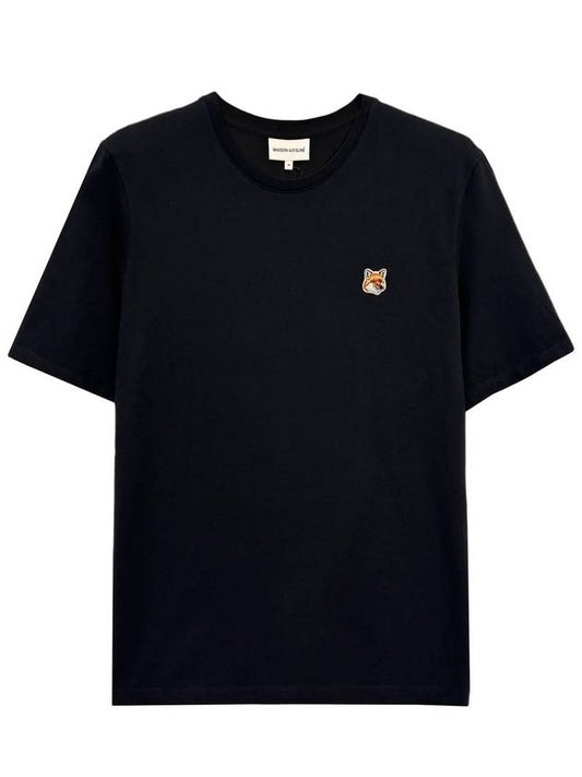 Fox Head Patch Classic Short Sleeve T-Shirt Black - MAISON KITSUNE - BALAAN 2