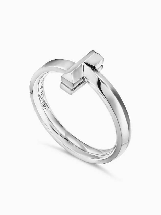 Tiffany Tiffany T1 Ring White Gold Ring Women Men - TIFFANY & CO. - BALAAN 1