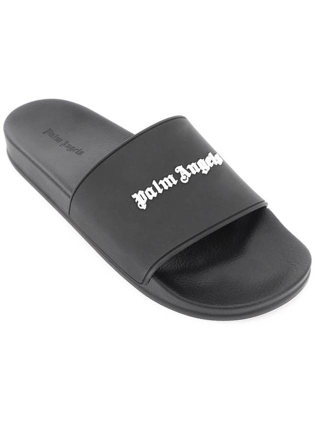 Logo Slippers Black - PALM ANGELS - BALAAN 5