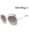 Eyewear Square Metal Sunglasses Grey - SALVATORE FERRAGAMO - BALAAN 3