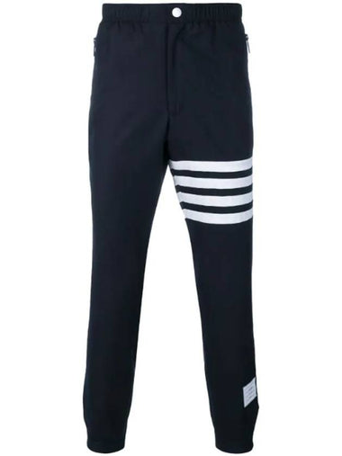 Snap Front Elastic Track Pants Navy - THOM BROWNE - BALAAN 1