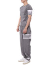 Men's Military Ripstop Mesh 4 Bar Track Pants Grey - THOM BROWNE - BALAAN 5