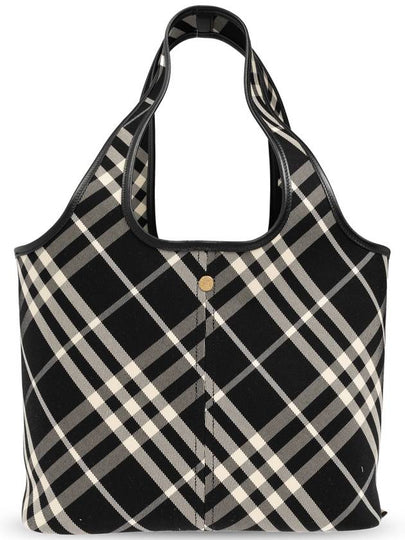 Check Small Tote Bag Black - BURBERRY - BALAAN 2