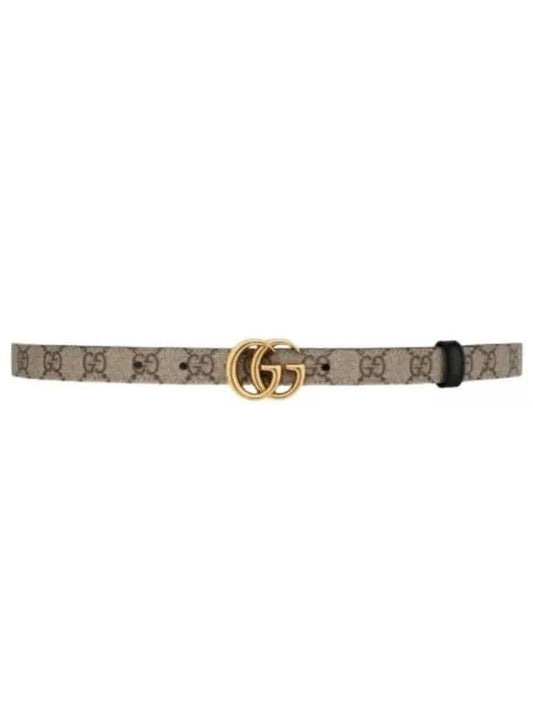 GG Marmont Reversible Thin Belt Grey - GUCCI - BALAAN 2