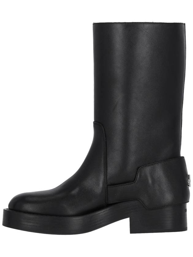 Americana Harness Leather Middle Boots Black - COURREGES - BALAAN 4