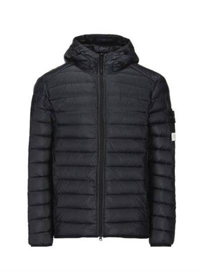 Loom Woven Chambers R-Nylon Down-TC Light Hoodie Down Jacket Black - STONE ISLAND - BALAAN 2