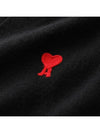 Heart Logo Merino Wool Cardigan Black - AMI - BALAAN 7