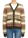 Women's Jacquard Logo Motif Cardigan Kalamata - GANNI - BALAAN 2