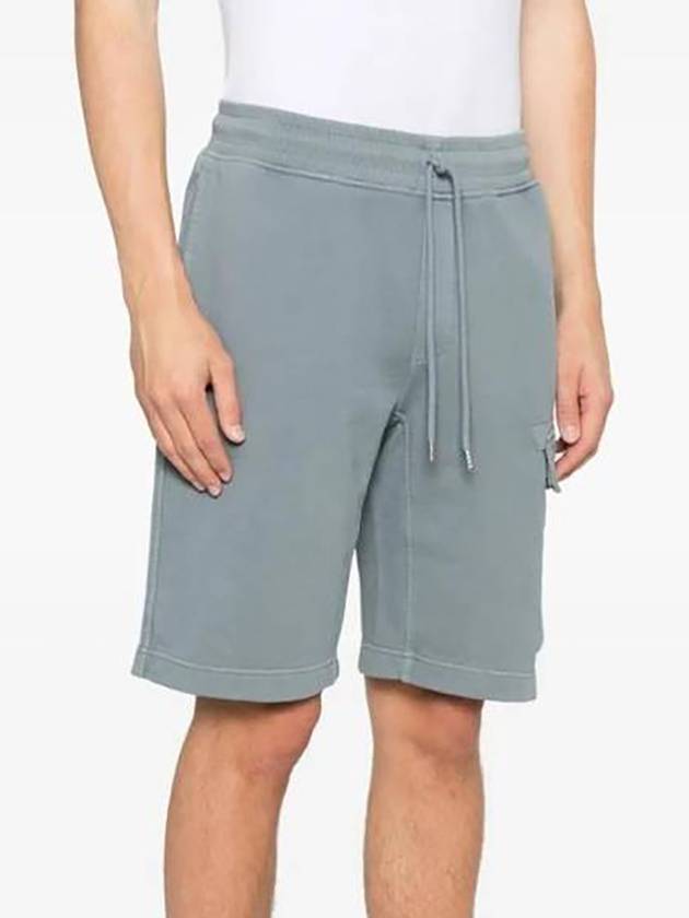 Bermuda Knit Cargo Shorts Blue - CP COMPANY - BALAAN 3