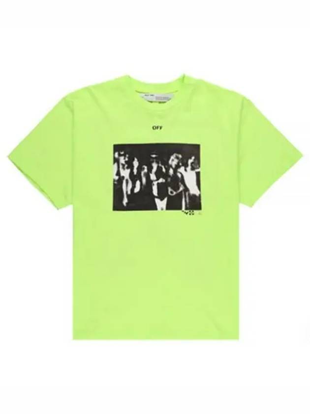 Men's Spray Arrow Oversized Short Sleeve T-Shirt Neon Green - OFF WHITE - BALAAN 2