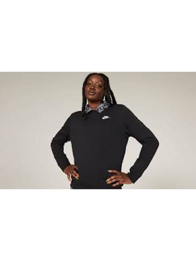 Sportswear Club Fleece Sweatshirt Black - NIKE - BALAAN 2