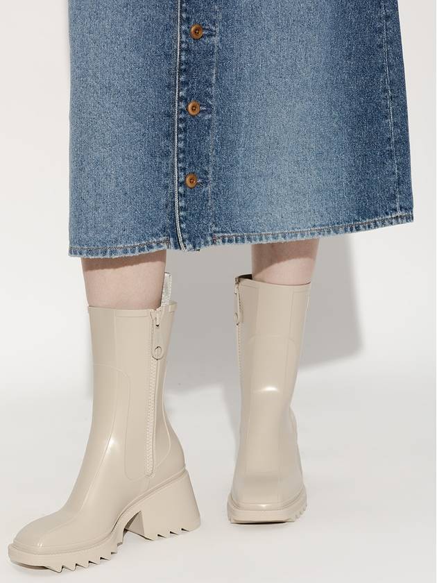 Betty Chunky Sole Rain Boots Beige - CHLOE - BALAAN 3