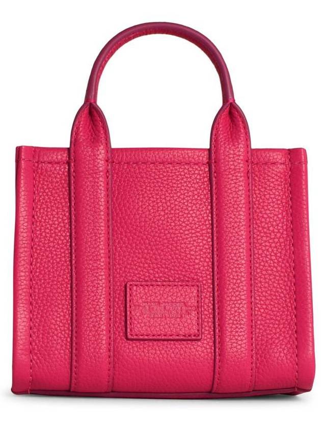 Mini Micro Leather Tote Bag Fuchsia - MARC JACOBS - BALAAN 4