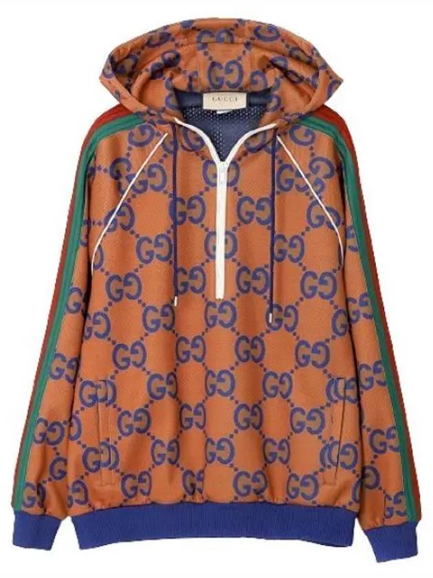 GG Jacquard Half Zip-Up Jacket Brown - GUCCI - BALAAN 2