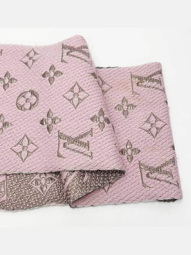 Monogram Light Pink Escharf Logo Mania Muffler 4VLVF22720 - LOUIS VUITTON - BALAAN 7