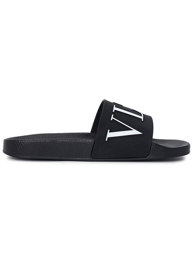 Men's Rubber Slippers Black - VALENTINO - BALAAN 5