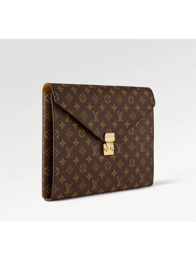 Mark Folder Monogram Canvas Brief Case Brown - LOUIS VUITTON - BALAAN 3