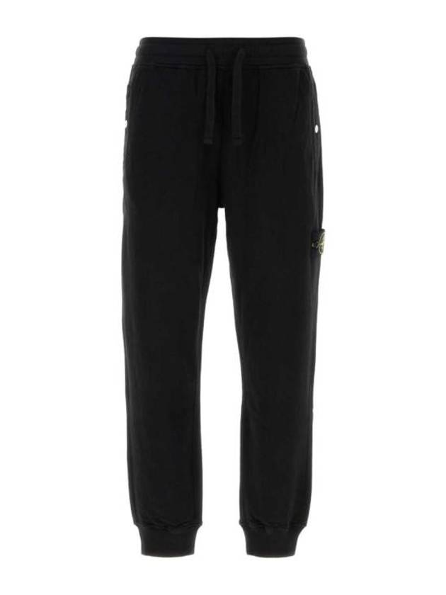 Compass Badge Cotton Track Pants Black - STONE ISLAND - BALAAN 2