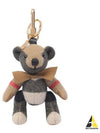 Checked Bear Keychain Beige - BURBERRY - BALAAN 2