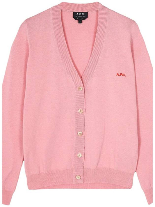 Bella Logo Embroidery Cardigan Pink - A.P.C. - BALAAN 2