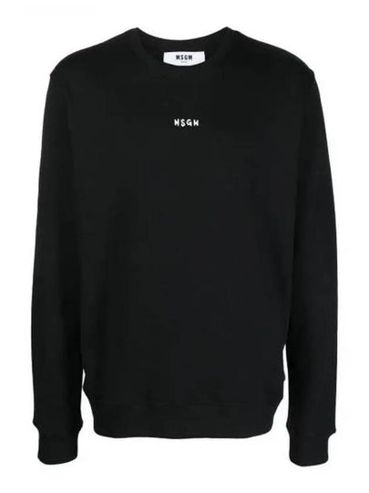 Micro Logo Print Sweatshirt Black - MSGM - BALAAN 2