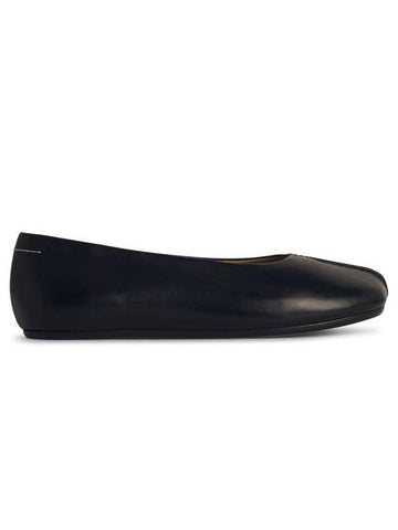 Mm6 Maison Margiela Black Leather Ballet Flats - MAISON MARGIELA - BALAAN 1