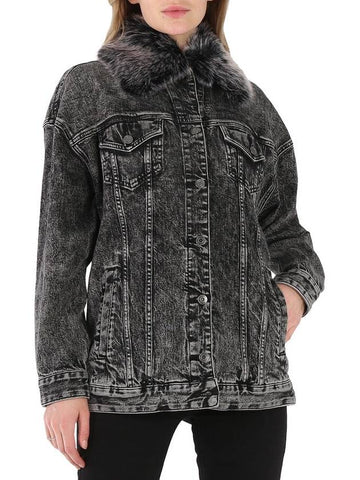 Michael Kors Ladies Acid-Wash Denim Jacket, Size Small - MICHAEL KORS - BALAAN 1