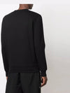 Men's Diagonal Fleece Logo Sweatshirt Black - CP COMPANY - BALAAN 4