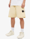 Wappen Patch Shadow Bermuda Shorts Beige - STONE ISLAND - BALAAN 4