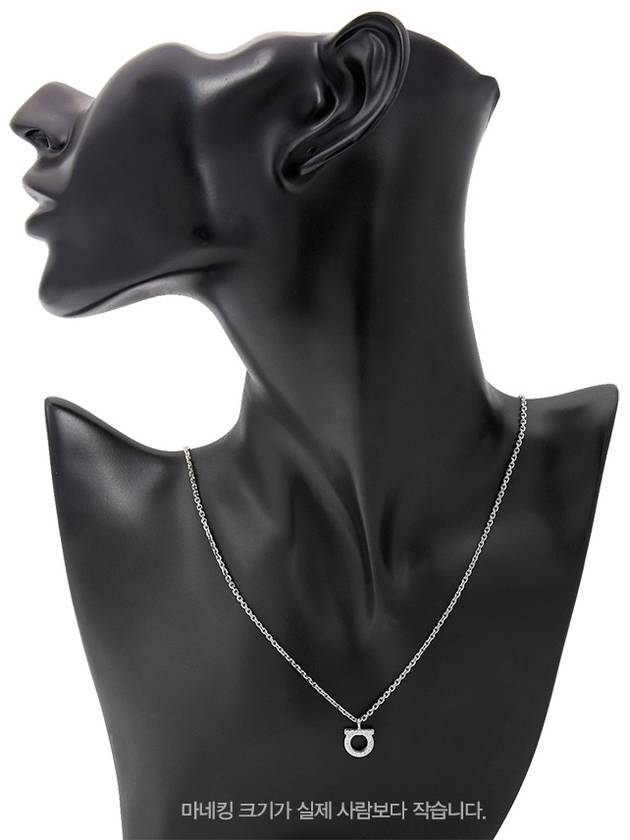 Gancini Crystal Necklace Silver - SALVATORE FERRAGAMO - BALAAN 9