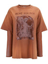 Logo Graphic Print Layered Long Sleeve T-Shirt Rust Red - ACNE STUDIOS - BALAAN 2