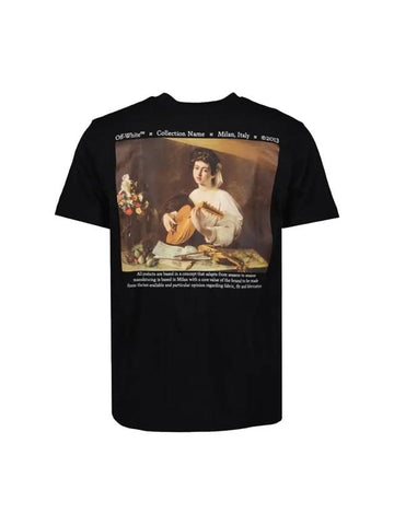 Caravaggio Print Short Sleeve T-Shirt Black - OFF WHITE - BALAAN 1